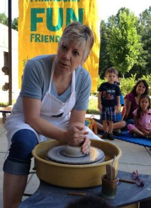 Julie Rowe, Raleigh artisan potter and Regal House coffee mugs